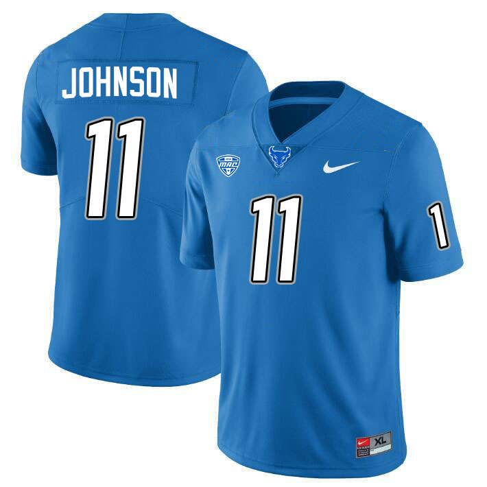 Taji Johnson UB Bulls Jersey,University Of Buffalo Bulls #11 Taji Johnson Jersey Youth-Blue